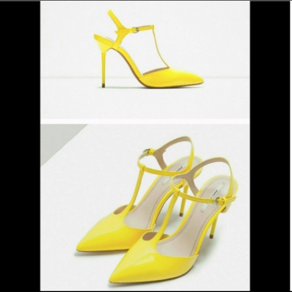 Zara yellow heels 💛